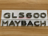 Chrome ABS GLS600 Maybach Number Trunk Letters Badge Emblems Sticker For Benz