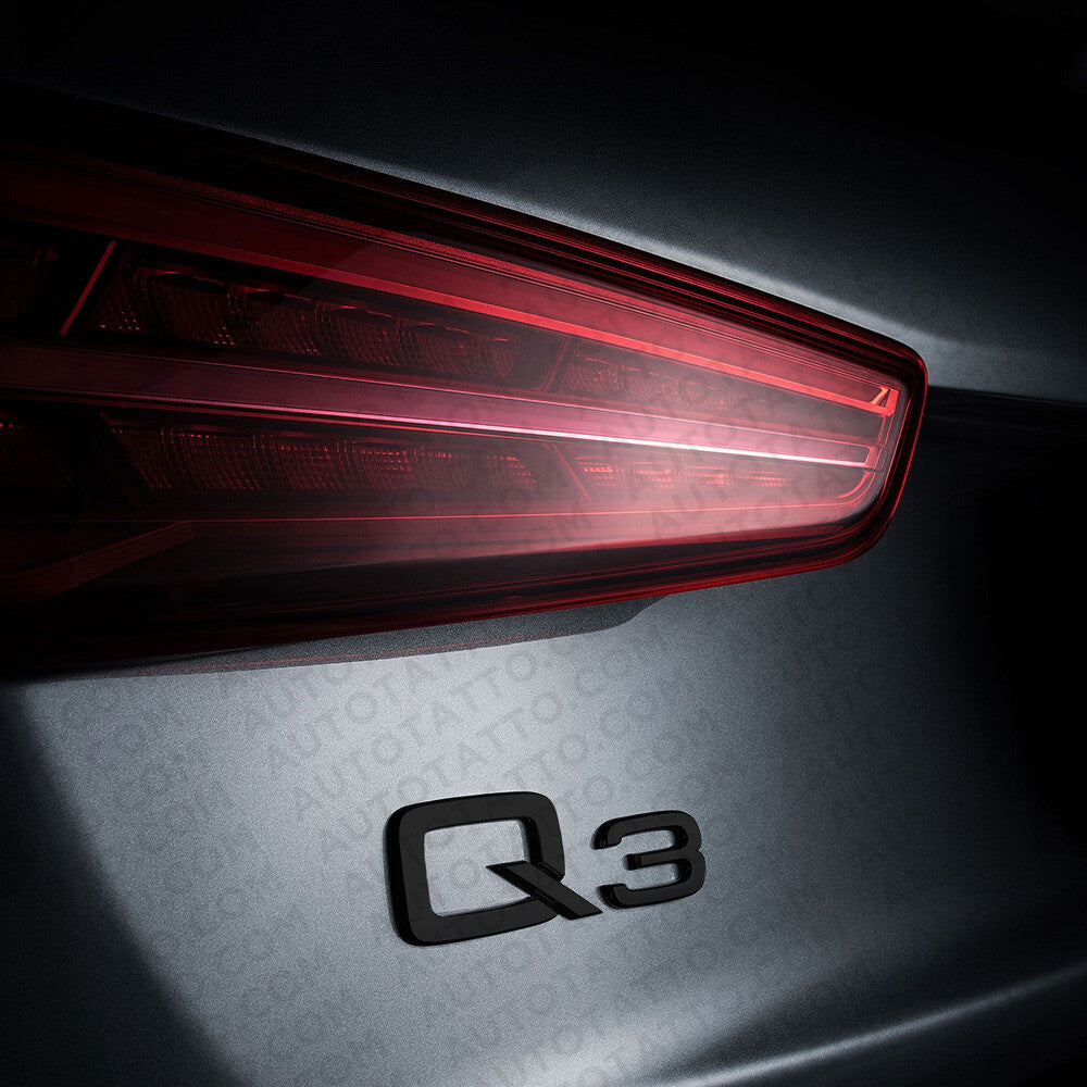 Audi Q3 Gloss Black Rear Letter Liftgate Nameplate Trunk Emblem Badge Sport