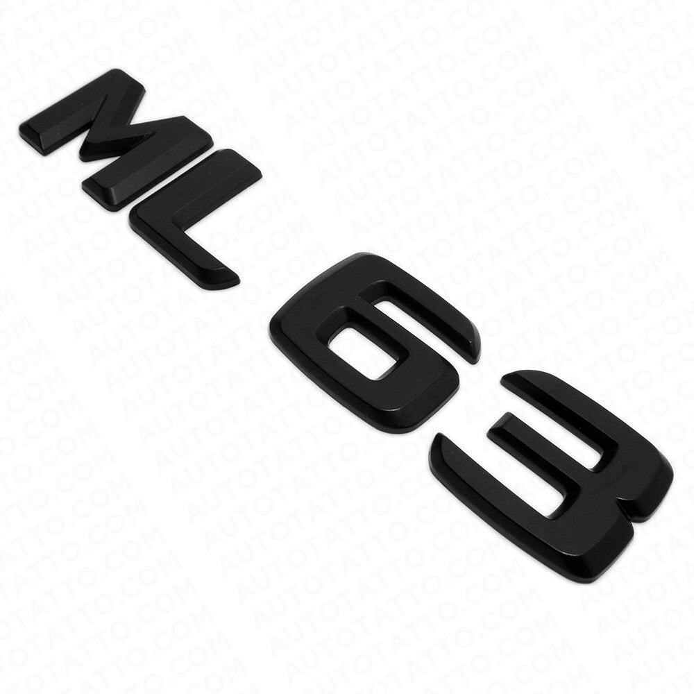 Benz ML 63 AMG Letter Emblem Trunk Logo Nameplate Badge Decorate Sport Black