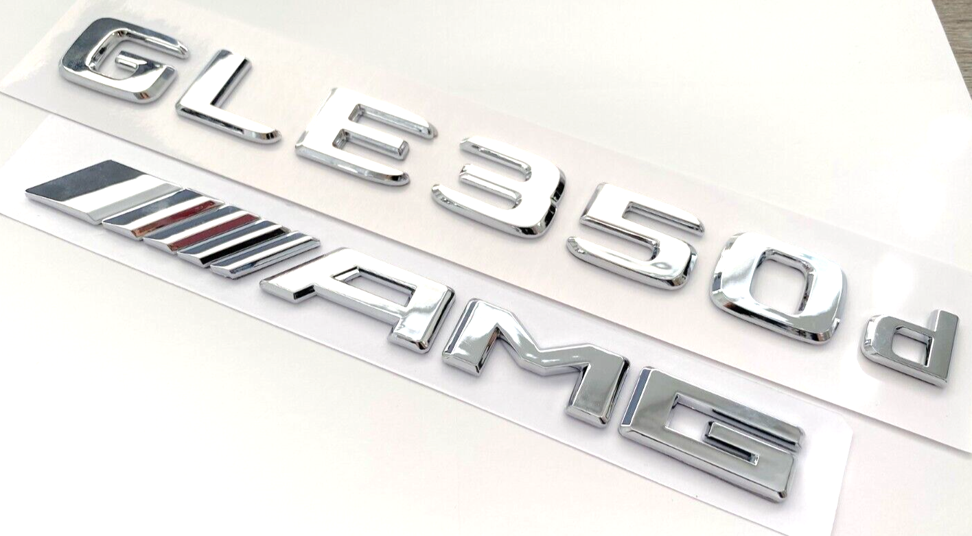 GLE350d + AMG CHROME FOR MERCEDES REAR TRUNK EMBLEM BADGE NAMEPLATE DECAL LETTER