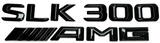 #1 BLACK SLK300 + AMG REPLACEMENT FOR MERCEDES REAR TRUNK EMBLEM BADGE DECAL LID