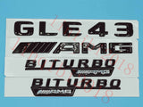 Gloss Black Flat " GLE43 AMG BITURBO" Trunk Embl Badge Sticker for Mercedes Benz