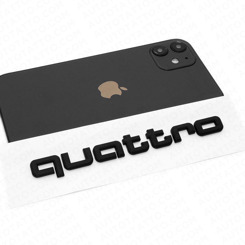 Audi Quattro Matte Black Letter Liftgate Nameplate Trunk Emblem Badge Sport