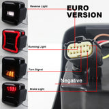 Euro Red Led Taillights Brake Reverse Turn Signal Lights for JL 2018-19
