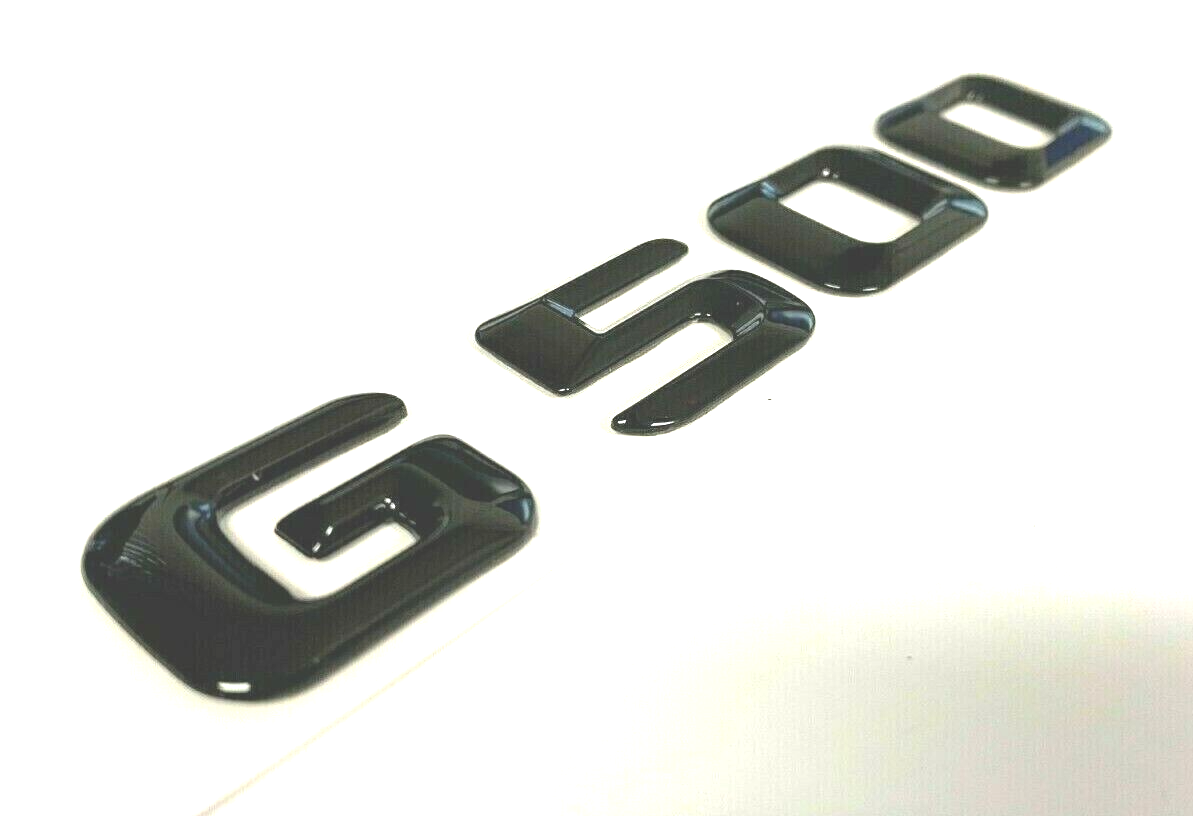 G500 BLACK FOR MERCEDES REAR TRUNK EMBLEM BADGE NAMEPLATE DECAL LETTER NUMBER