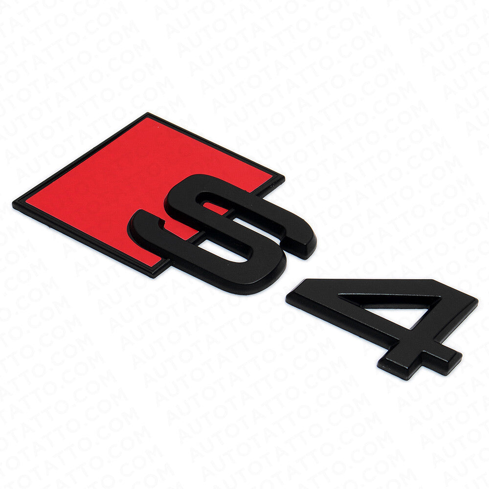 Audi S4 Matte Black Rear Letter Tail Nameplate Trunk Emblem Badge Sport Sline