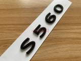 Matte Black S560 Number Trunk Letters Badge Emblems Sticker For Benz Maybach