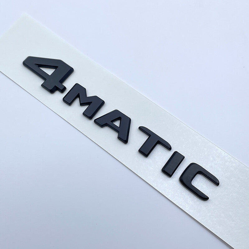 New Black 4Matic Rear Trunk Emblem Tailgate Lid Badge For Mercedes Sticker