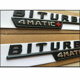Matt Black BITURBO 4MATIC+ Emblems for Mercedes Benz C43 E43 GLC43 GLE43 AMG