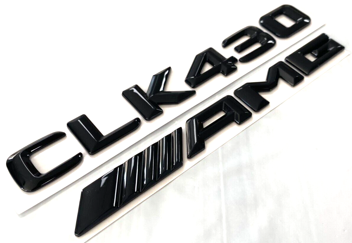 GLOSS BLACK CLK430+AMG FOR MERCEDES CLK430 REAR TRUNK EMBLEM BADGE NAMEPLATE