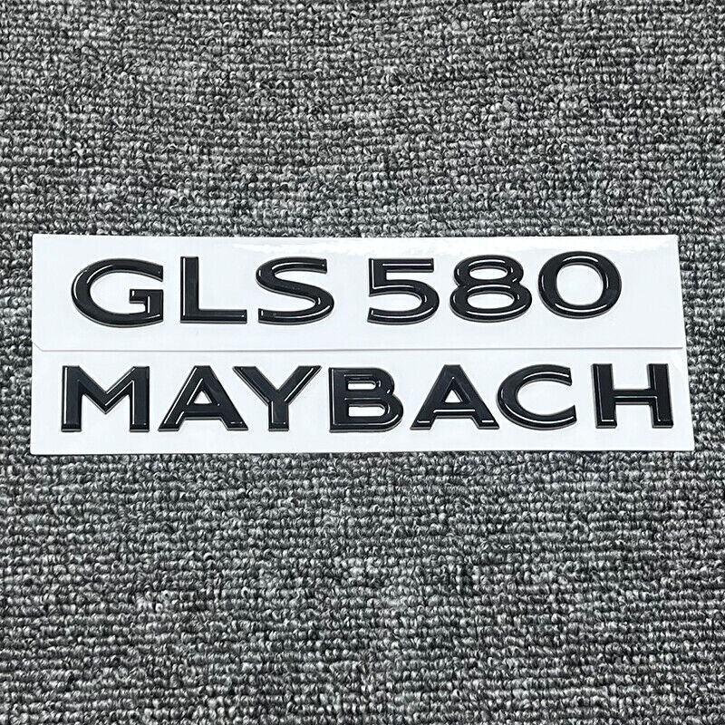 Gloss Black GLS580 Maybach Number Trunk Letters Badge Emblems Sticker For Benz