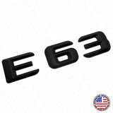 14-16 E 63 AMG Letter Emblem 3D Trunk Logo Nameplate Badge Decorate Matte Black