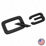 Audi Q3 Matte Black Rear Letter Liftgate Nameplate Trunk Emblem Badge Sport