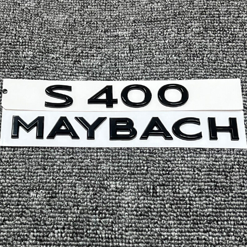 For S-Class W222 S400 Maybach Glossy Black Rear Trunk Emblem Decal Badge Sticker