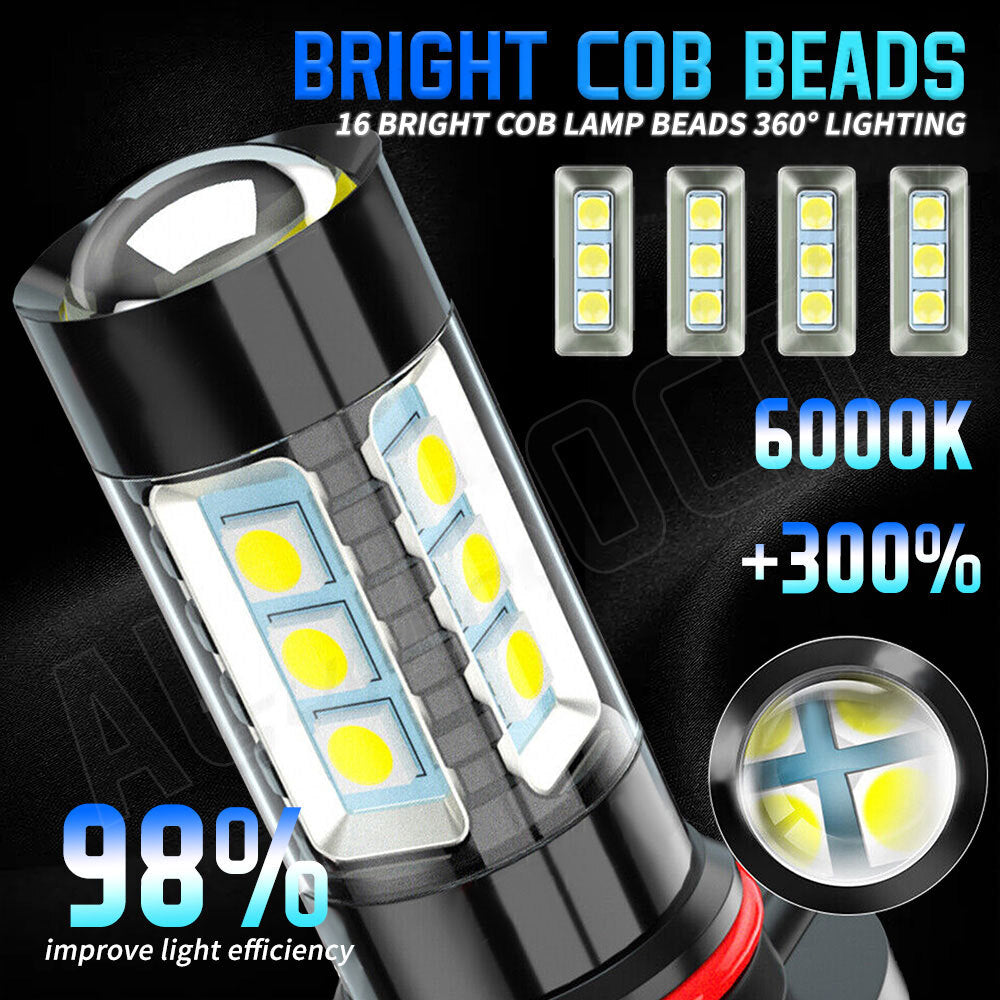 LED Fog Light Bulbs H8 H16 H11 Fog Light Bulb White 6500K High Power DRL Lamps