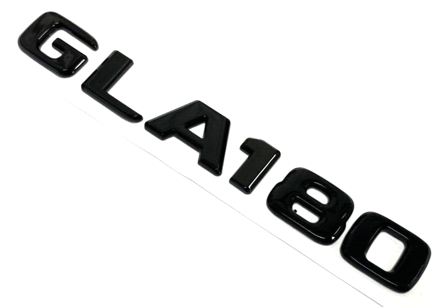 GLOSS BLACK GLA180 FOR MERCEDES REAR TRUNK EMBLEM BADGE NAMEPLATE DECAL NUMBERS