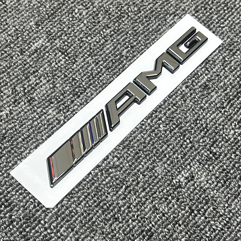 3D AMG Emblem Black Chrome Rear Trunk Letter Badge for Mercedes 2017+