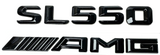 #1 SL550 + AMG BLACK REPLACEMENT FOR MERCEDES REAR TRUNK EMBLEM BADGE DECAL LID