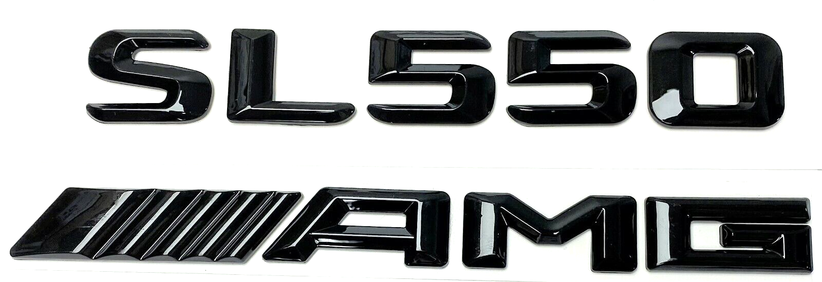 #1 SL550 + AMG BLACK REPLACEMENT FOR MERCEDES REAR TRUNK EMBLEM BADGE DECAL LID