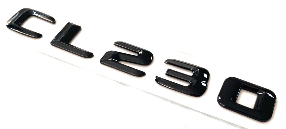 CL230 GLOSS BLACK FOR MERCEDES REAR TRUNK EMBLEM BADGE NAMEPLATE DECAL NUMBERS