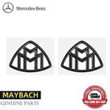 Gloss Black Badge Car Body Side Fender Maybach Logo Badge For Mercedes Benz