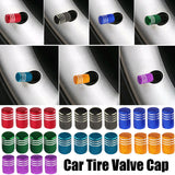 4x Aluminum Car Tyre Tire Air Valve Stem Screws Caps Cover Accessories Universal
