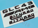 Gloss Black Flat " GLC43 AMG BITURBO" Trunk Embl Badge Sticker for Mercedes Benz
