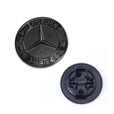 For Mercedes Benz Badge Gloss Black Emblem Flat Laurel Wreath Fit CLK W208