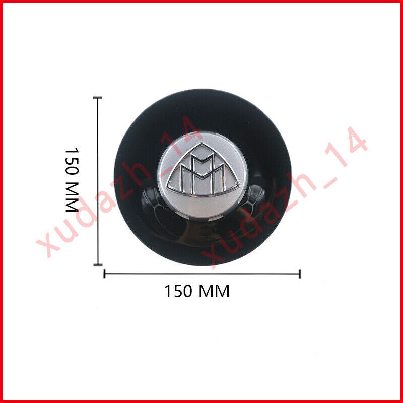 4x Maybach Gloss Black Wheel Center Hub Caps Emblem For 2020 Mercedes Benz S450