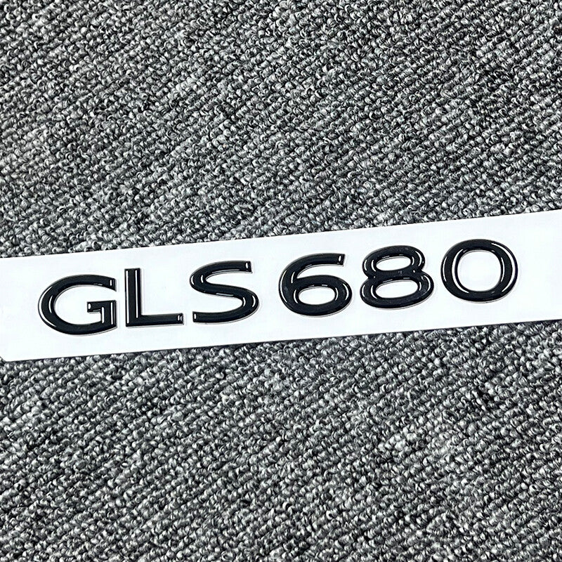 Gloss Black GLS680 Number Trunk Letters Badge Emblems Sticker For Benz GLS680