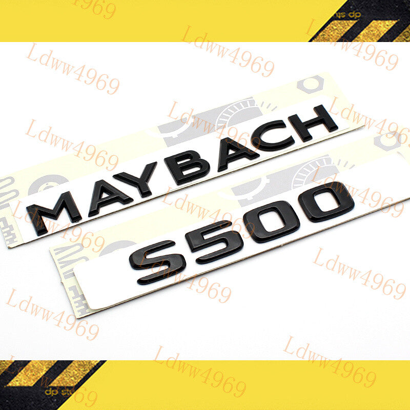 For S-Class W222 S500 Maybach Glossy Black Rear Trunk Emblem Decal Badge Sticker