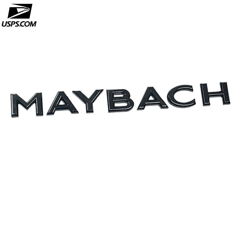 Genuine Gloss Black MAYBACH Letter Trunk Hatch Deco Emblem For Mercedes