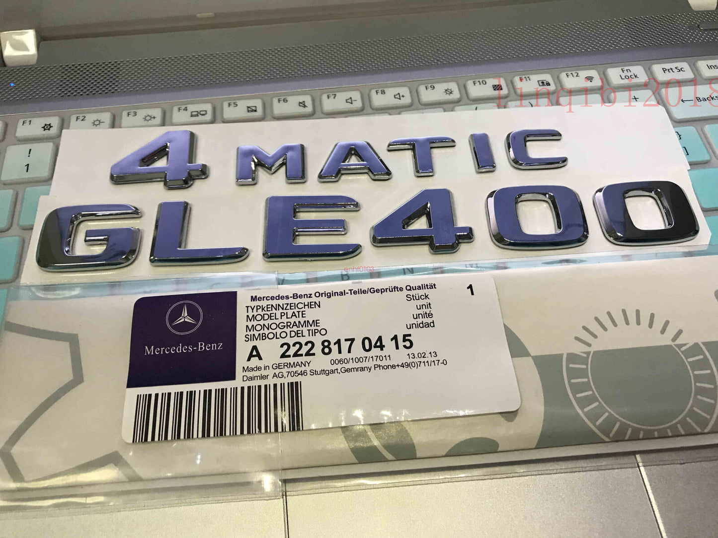 2018 GLE400 4 MATIC High quality Rear Trunk Emblem Decal Badge FOR Mercedes Benz