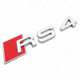 For Audi RS 4 OEM Chrome Rear Letter Tail Badge Trunk Emblem Badge Logo Sport