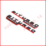 Gloss Black & Red C43 S AMG BITURBO 4MATIC Badge Emblem Set For Mercedes Benz