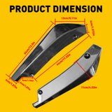 2Pcs Polished Car Rear Bumper Lip Diffuser Splitter Canard Protector Accessories