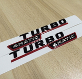 Black Turbo 4MATIC Side Decal Badge For Mercedes-Benz CLA200 CLA250 CLA45 AMG
