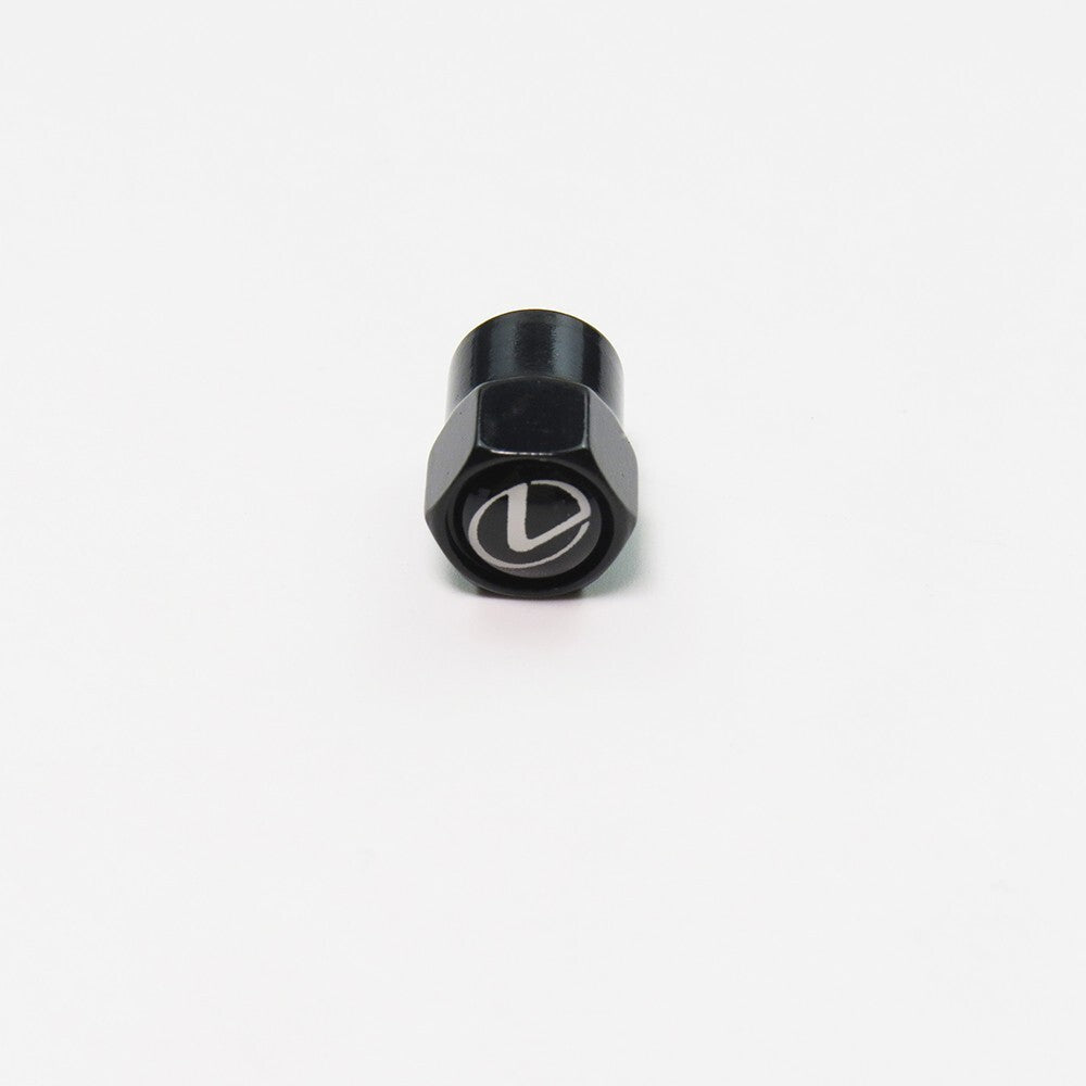 Compatible with Lexus 4Pcs Tire Valve Stem Caps Anodized Aluminum Set - Black
