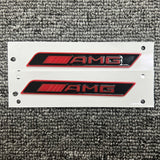 2PCS ABS Black RED For Benz AMG Emblem fender badge Car Body Side Skirts Sticker