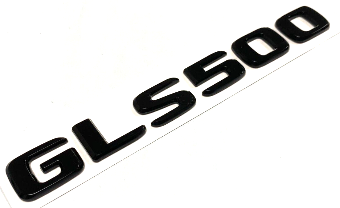 GLOSS BLACK GLS500 FOR MERCEDES REAR TRUNK EMBLEM BADGE NAMEPLATE DECAL LETTERS