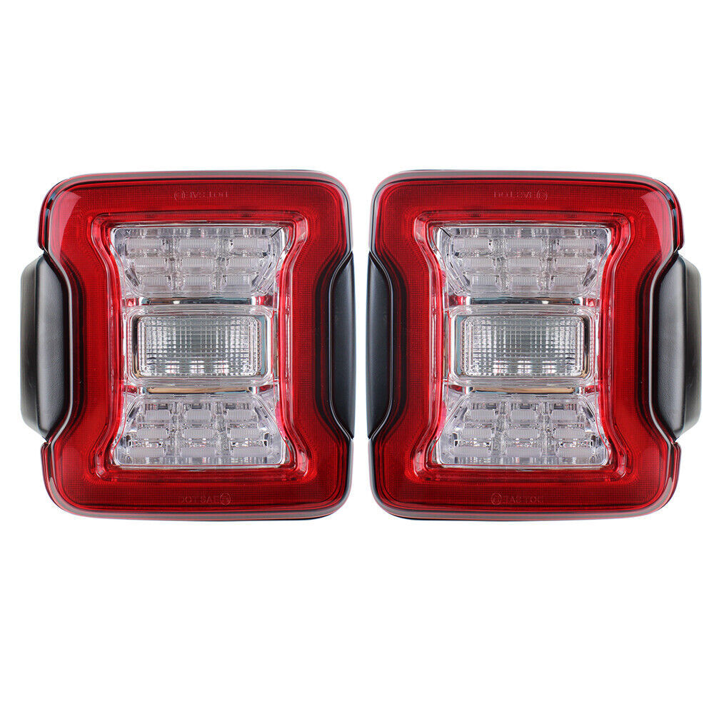 Euro Red Led Taillights Brake Reverse Turn Signal Lights for JL 2018-19