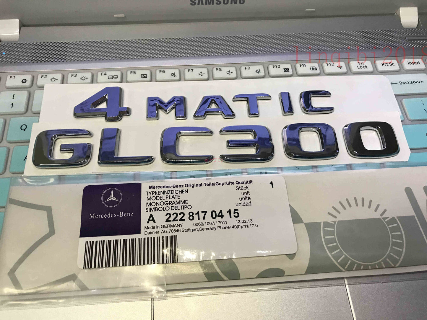 2018 GLC300 4 MATIC High quality Rear Trunk Emblem Decal Badge FOR Mercedes Benz