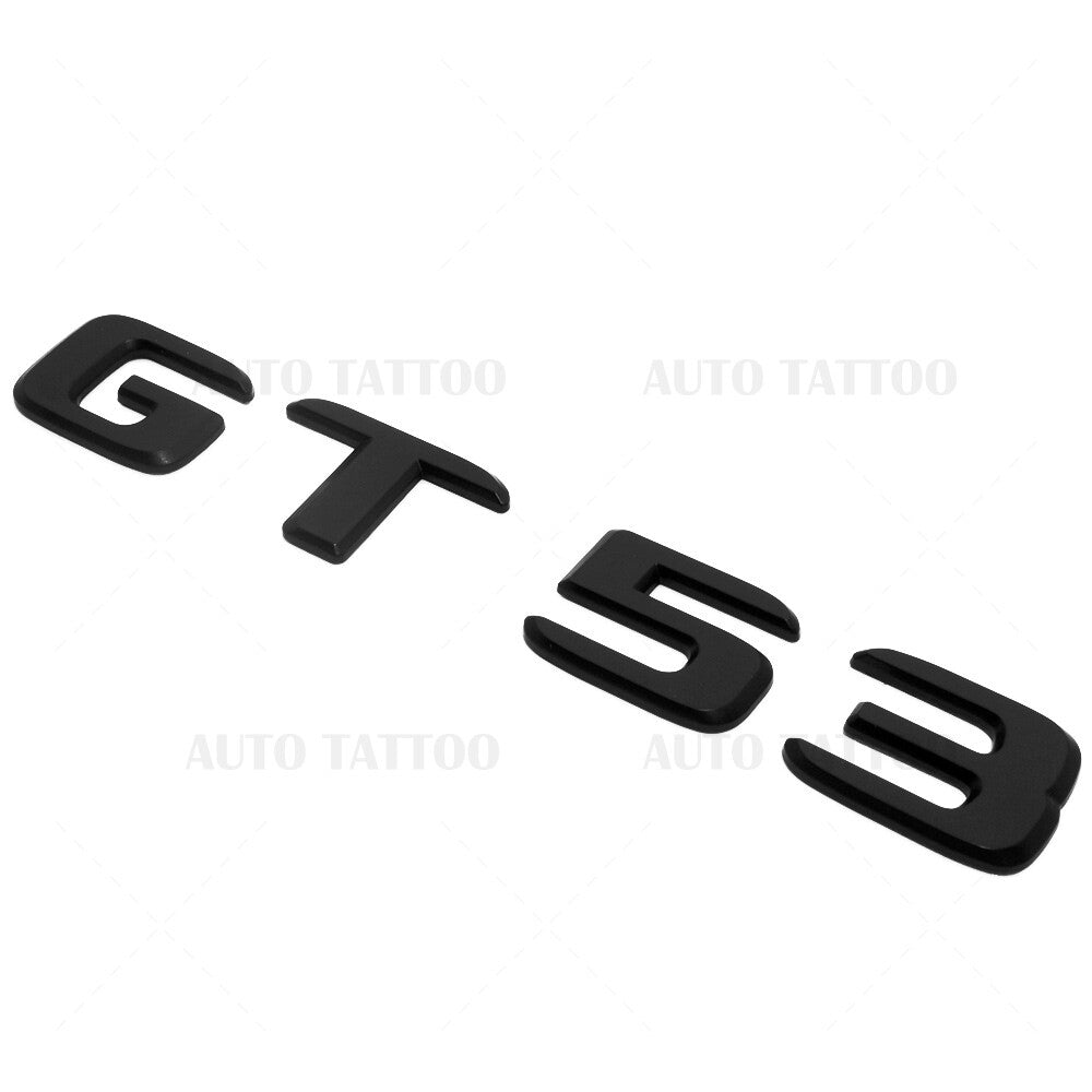 Mercedes AMG GT 53 Letter Emblem Trunk Logo Nameplate Badge Decorate Matte Black