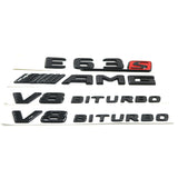 Premium Quality Rear & Side Badge for MB E63s AMG V8 2016+ Facelift Gloss Black