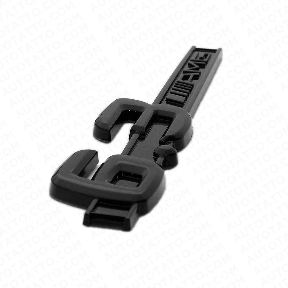 2x Gloss Black For MB ABS 6.3 AMG Turbo Emblem Fender Badge Nameplate Sport