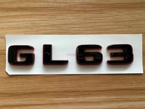 Black RED GL63 AMG V8 BITURBO Emblem Badge Sticker Set For Mercedes