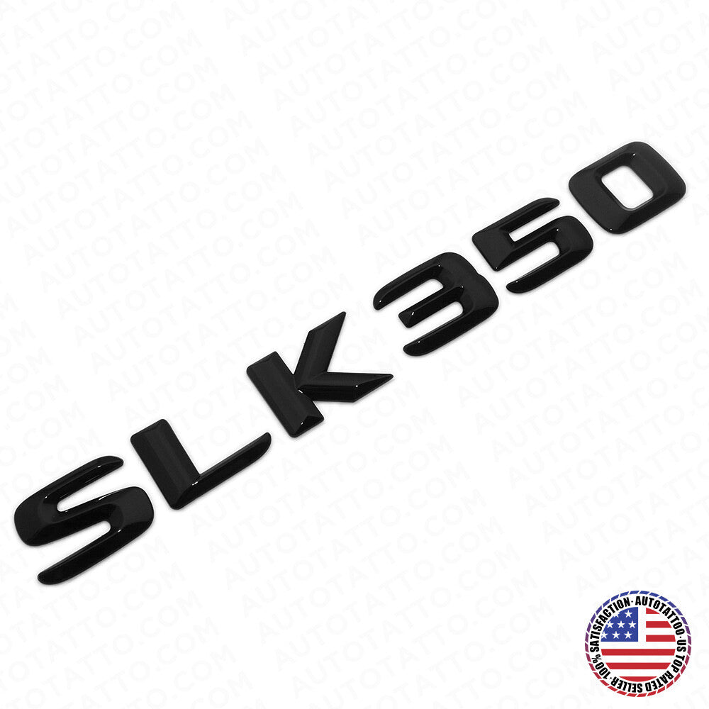15-16 SLK 350 AMG Letter Emblem Trunk Logo Nameplate Badge Decorate Gloss Black