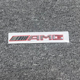 Chrome Red AMG Emblem Badge Rear Trunk Decal For Benz A B C E S CL SL ML SLK CLK