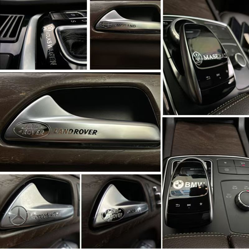 Chrome Trumpet Middle Console Random Post Maybach Logo Badge for Mercedes Benz