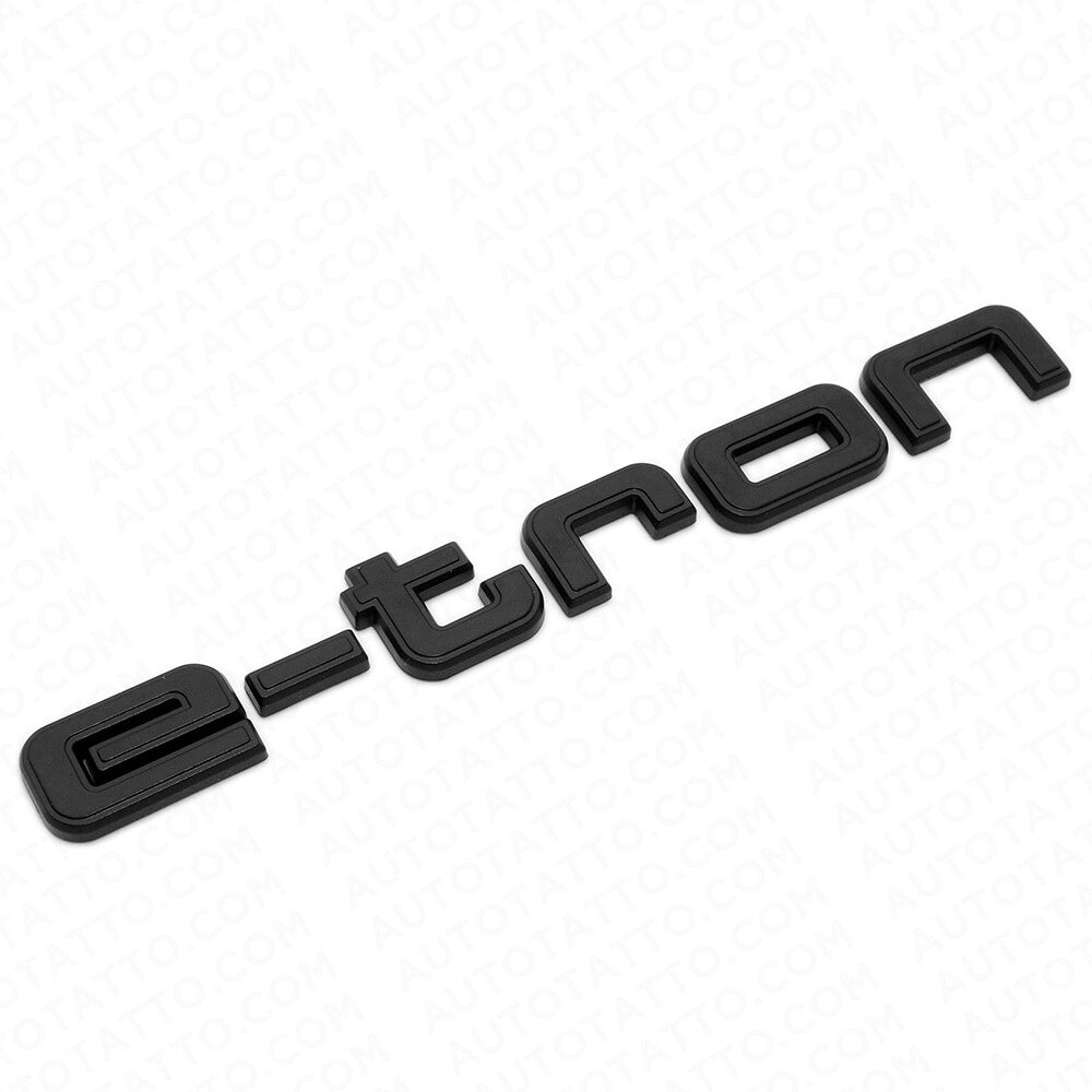 Audi e-tron Matte Black Letter Liftgate NameplateTrunk Emblem Badge Sport
